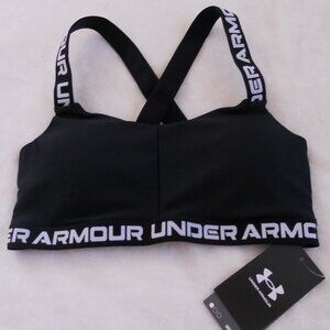 NWT Under Armour S Black Sports Bra Crossback